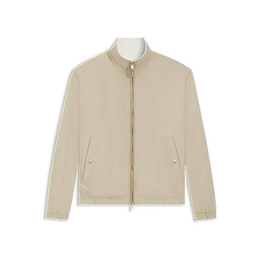 BOSS giubbotto reversibile in tessuto manopesca con zip, beige