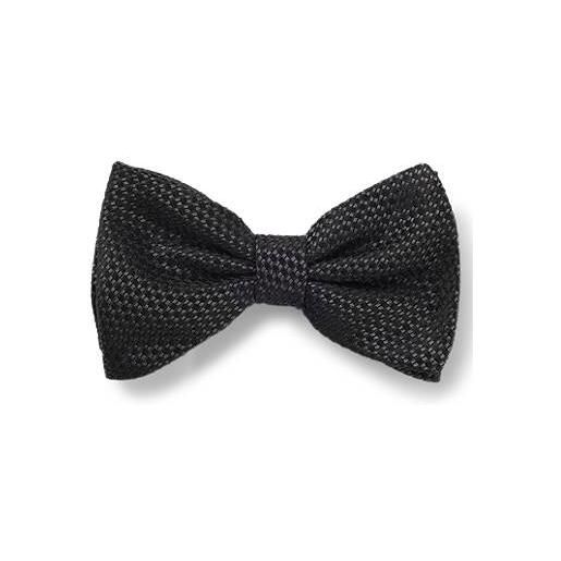 HUGO cravatta di seta con motivo a intreccio jacquard, nero