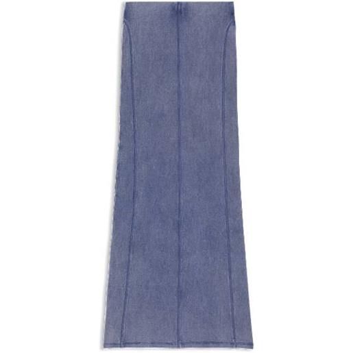 HUGO gonna in cotone elasticizzato effetto washed con dettagli di cucitura, blu