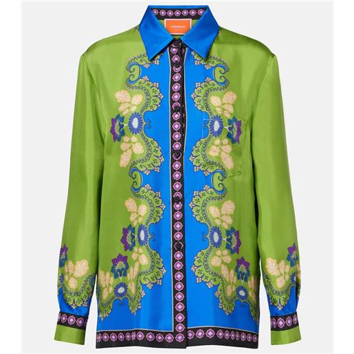 La DoubleJ camicia boy in seta con stampa