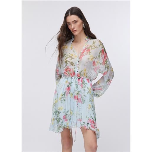 LIUJO liu jo abito corto a fiori, azzurro a fiori