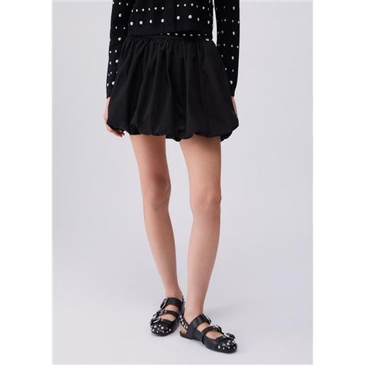 LIUJO liu jo minigonna balloon in taffetà, nero