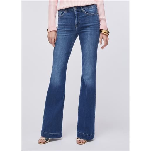 LIUJO liu jo jeans bootcut a vita alta, denim blu scuro