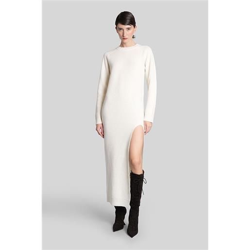 Laneus abito corto in lana beige