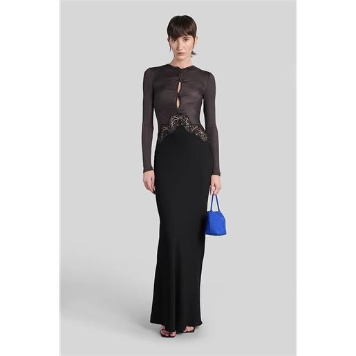 Christopher Esber abito lungo in viscosa nera