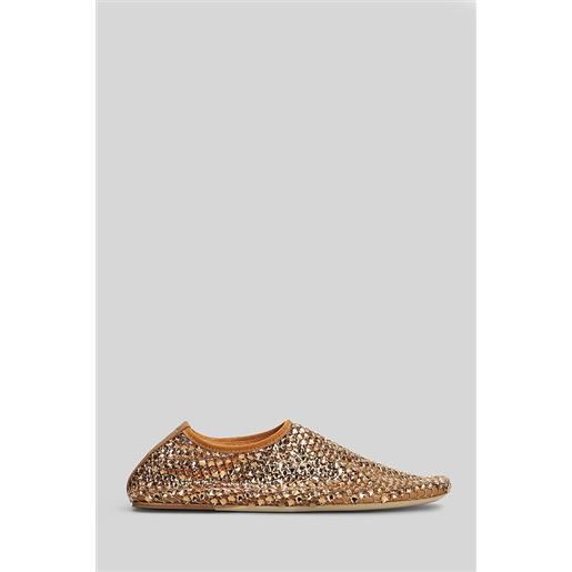 Christopher Esber ballerine minette bezeled flat in nylon beige