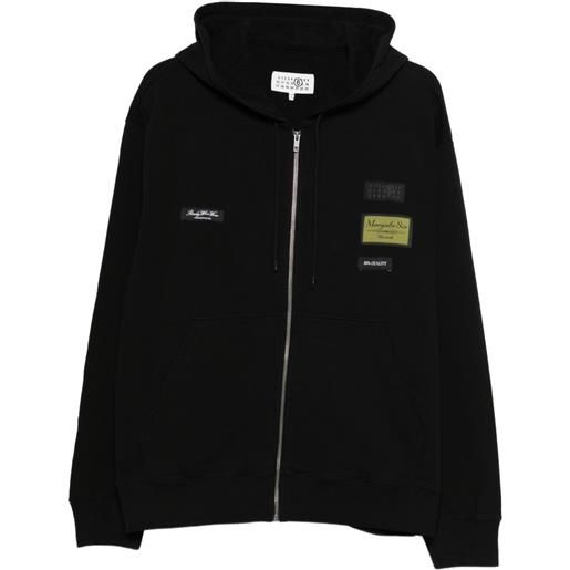 MM6 Maison Margiela maglione con cappuccio - nero