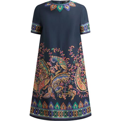 ETRO tunica con stampa paisley - blu