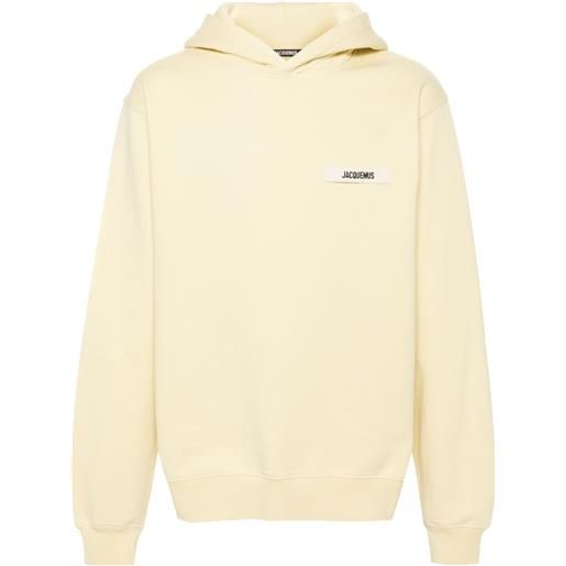 Jacquemus felpa le hoodie gros grain con cappuccio - toni neutri
