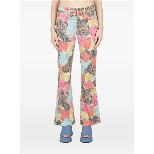 GUESS USA jeans svasati con stampa - nero