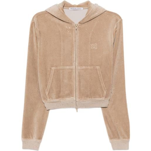 Alexander Wang felpa con cappuccio e strass - toni neutri