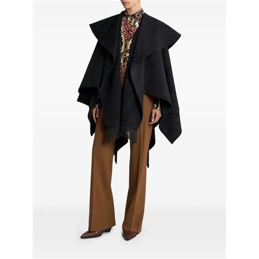 ETRO mantella con stampa paisley - nero