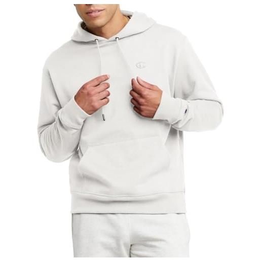 Champion men's powerblend pullover hoodie, white, x-large
