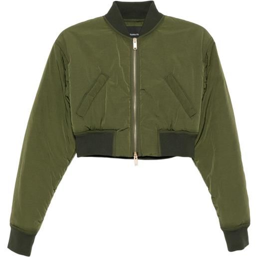 Fabiana Filippi bomber con zip - verde