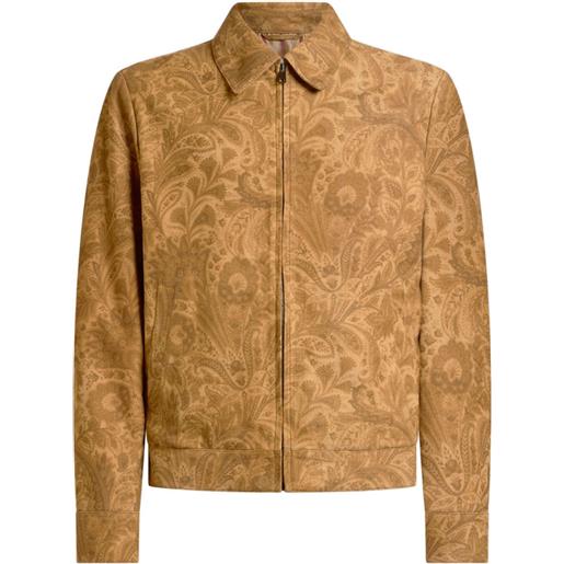ETRO giacca con stampa paisley - marrone