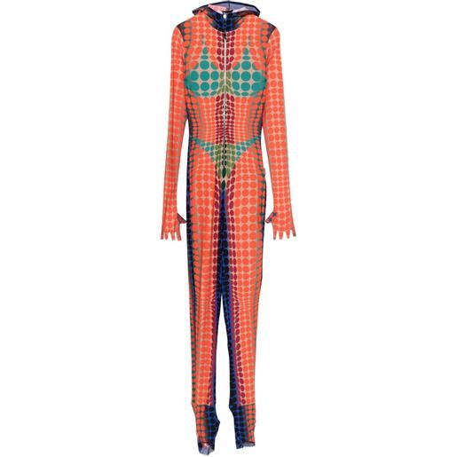 Jean Paul Gaultier tuta intera a pois - arancione