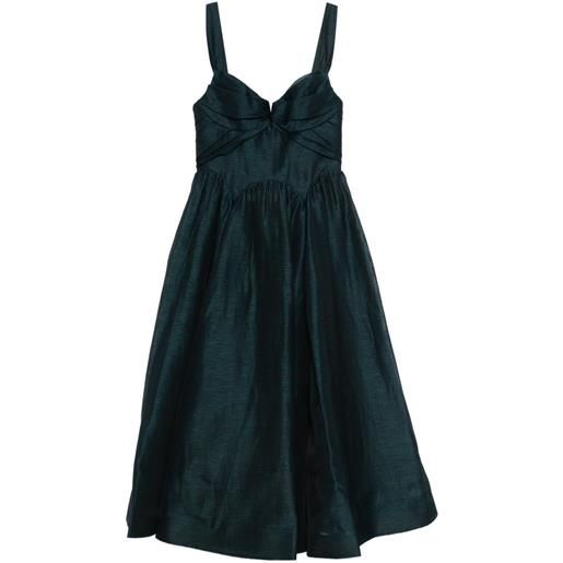 ZIMMERMANN abito midi rebellion drappeggiato - verde