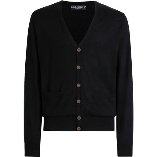 Dolce & Gabbana cardigan con bottoni e scollo a v - nero