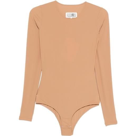 MM6 Maison Margiela body a maniche lunghe - toni neutri