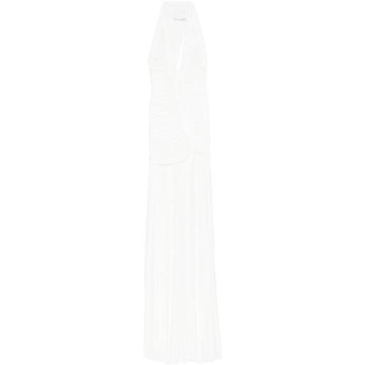 Christopher Esber abito lungo orion con scollo a v - bianco