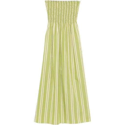 Faithfull the Brand abito jamie midi a righe - verde