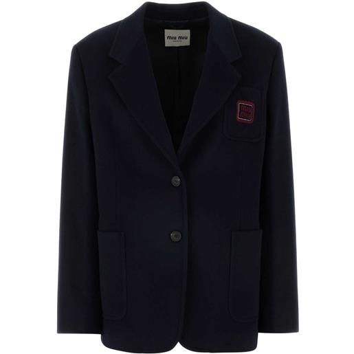 Miu Miu blazer in misto lana - blu