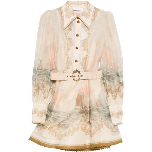 ZIMMERMANN abito con stampa - toni neutri