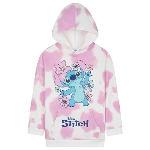 Disney stitch felpa con cappuccio bambina adolescenti felpa bambino accogliente abbigliamento bambina regali ragazza (13-14 anni, multi tie dye)