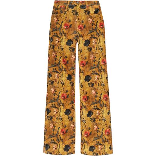 R13 jeans a fiori - giallo