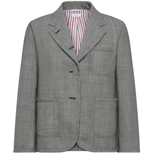 Thom Browne prince of whales cropped blazer - grigio