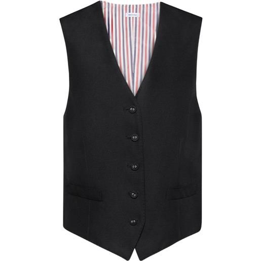 Thom Browne gilet con bottoni - nero