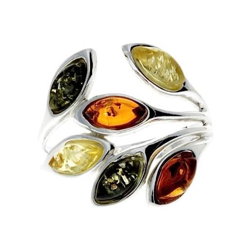 HolidayGiftShops Anello Gotico In Argento Sterling E Ambra Baltica Con Miele: 5 - Foto 2