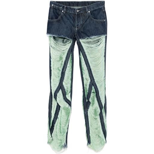 Off-White jeans con strappi - blu