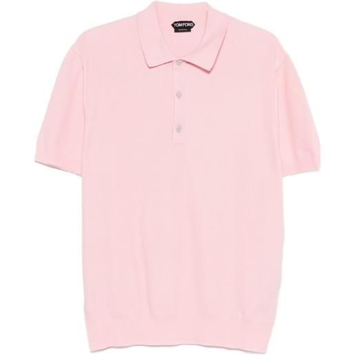 TOM FORD polo in maglia fine - rosa