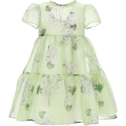 Monnalisa abito a fiori - verde