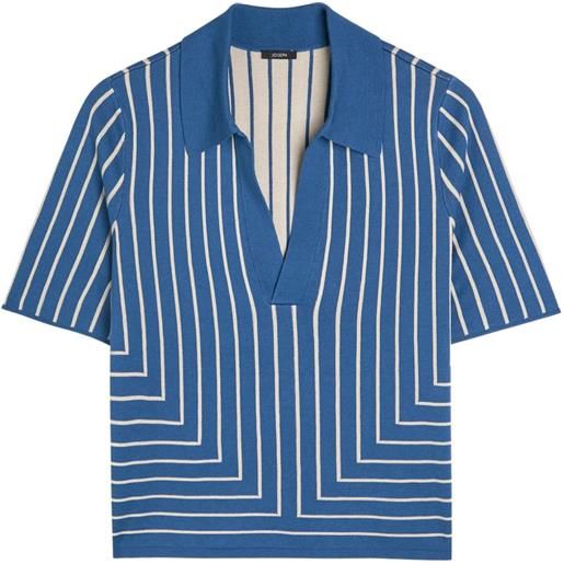 JOSEPH geometric-pattern polo top - blu