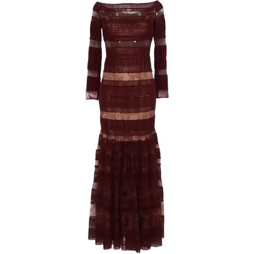 Elie Saab abito a maniche lunghe - burgundy bliss