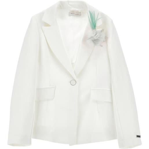 Monnalisa blazer con applicazione - bianco