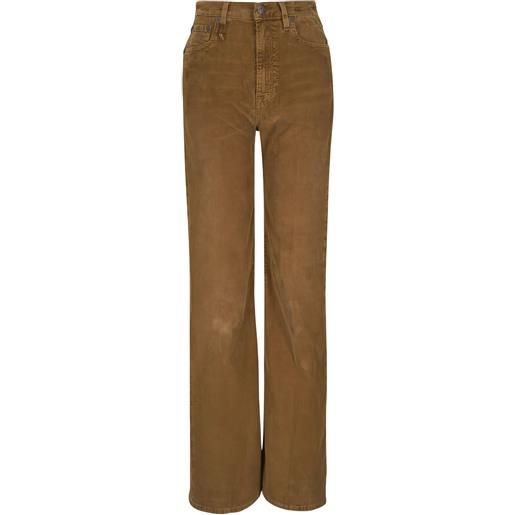 R13 jeans charlotte a coste - marrone