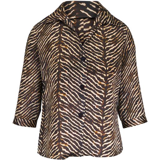 Peter Cohen blusa con stampa zebrata - marrone