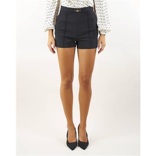 ELISABETTA FRANCHI shorts in crêpe stretch con morsetto elisabetta franchi