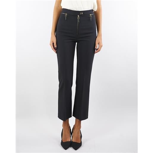 ELISABETTA FRANCHI pantaloni nero in doppio crêpe