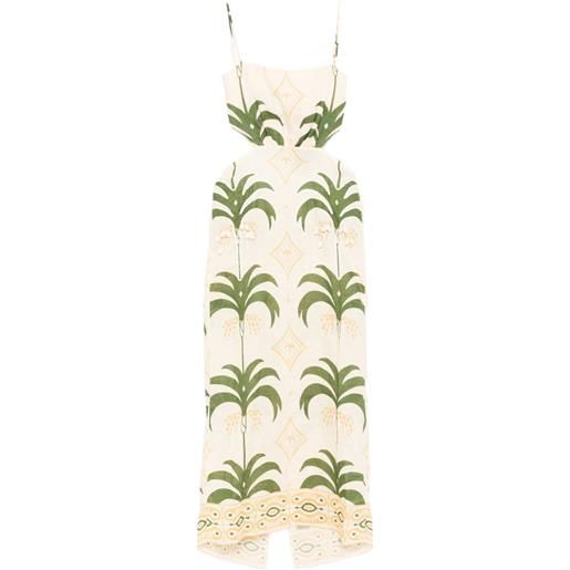 Johanna Ortiz abito lungo con dettaglio cut-out - toni neutri