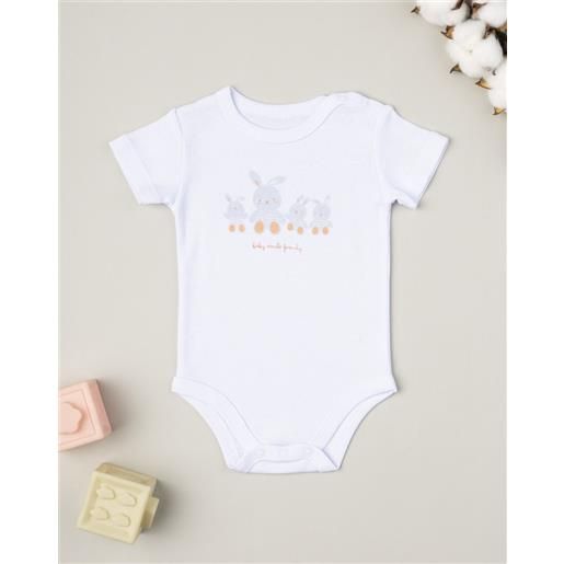 Prénatal body unisex bianco coniglietti