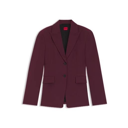 HUGO blazer regular fit in materiale elasticizzato, bordeaux