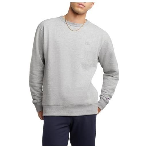 Champion powerblend-felpa maglia, grigio (oxford gray), s uomo