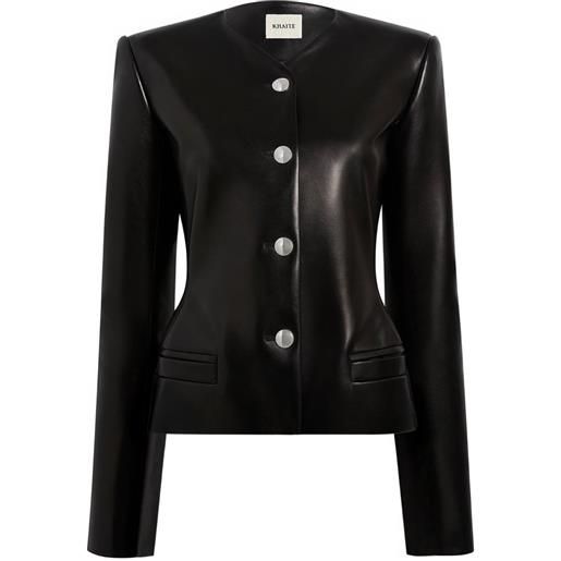 KHAITE giacca nara in pelle - nero