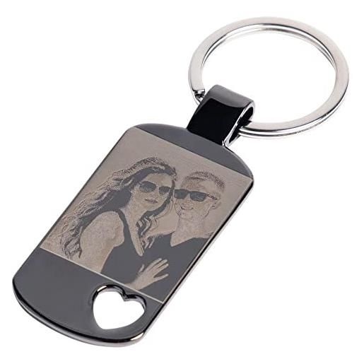 PSL Set Portachiavi Per Coppie In Acciaio Inox - "His Crazy Her Weirdo" - Regalo Fidanzati