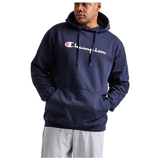 Champion powerblend graphic felpa con cappuccio da uomo, navy-y06794, xs
