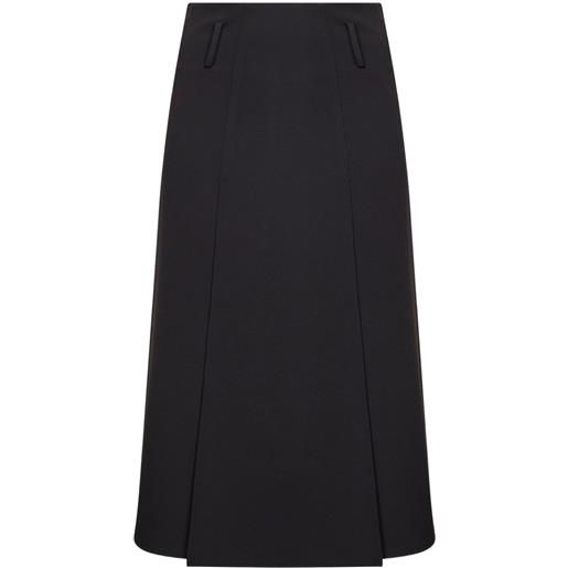 Blanca Vita gonna midi con spacco - nero